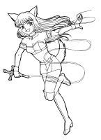 A coloring page of tokyo mew mew